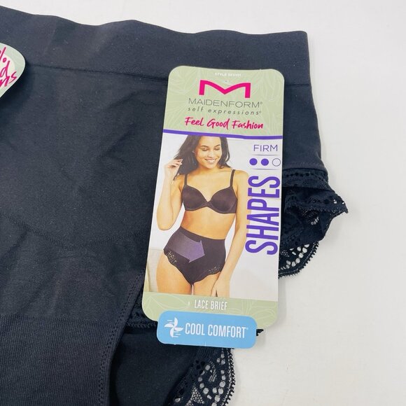 Maidenform Self Expressions Womens Medium Feel Good Fashion Briefs Lace 1329 - Picture 4 of 7